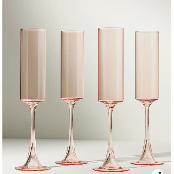Anthropologie Other - Anthropologie "Morgan Flutes Set of 4 in Soft Blush" NWT